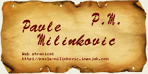 Pavle Milinković vizit kartica